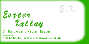 eszter kallay business card